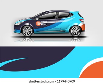 Company branding Car decal wrap design vector. Graphic abstract stripe racing background kit designs company car
