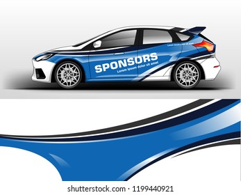 Company branding Car decal wrap design vector. Graphic abstract stripe racing background kit designs company car