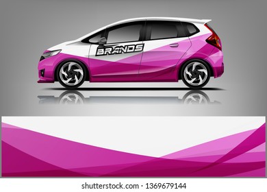 Company branding Car decal wrap design vector. Graphic abstract stripe racing background kit designs company car dekal
