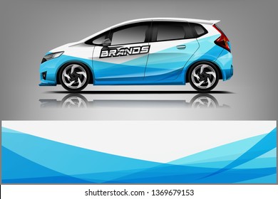 Company branding Car decal wrap design vector. Graphic abstract stripe racing background kit designs company car dekal
