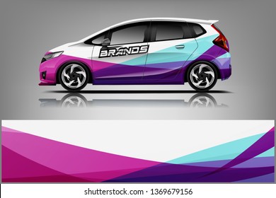 Company Branding Car Decal Wrap Design Vector. Graphic Abstract Stripe Racing Background Kit Designs Company Car Dekal
