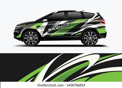 Company branding Car decal wrap design vector. Graphic abstract stripe racing background kit designs company car dekal
