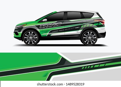 Company branding Car decal wrap design vector. Graphic abstract stripe racing background kit designs company car dekal
