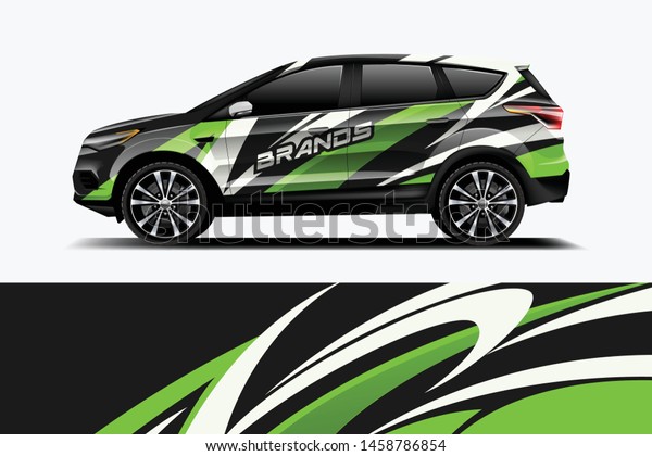 Company\
branding Car decal wrap design vector. Graphic abstract stripe\
racing background kit designs company car\
dekal\
