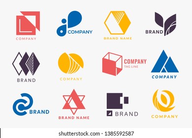 Company branding logo designs vector collection