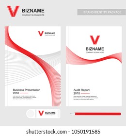 COmpany brochure with business presntation elegent design vector