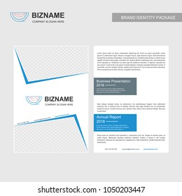 COmpany brochure with business presntation elegent design vector