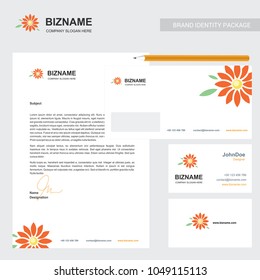 Company brochure with creative design vector also with flower lo