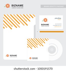 Company brochure with creative design vector also with flower lo