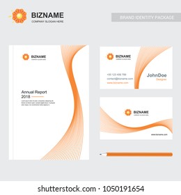 Company brochure with creative design vector with flower logo 