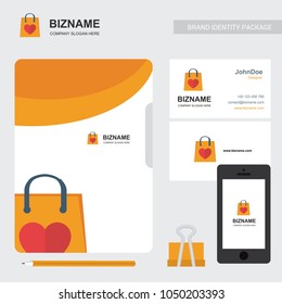 Company brochure with creative design vector with shopping bag l