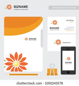 Company brochure with creative design vector also with flower lo
