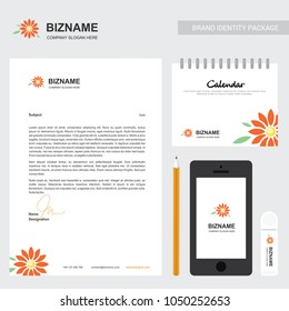 Company brochure with creative design vector also with flower lo