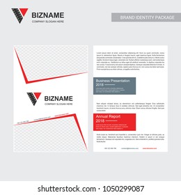 Company brochure with creative design vector also with video log