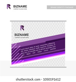 Company brochure with elegent design and complete slogan with R 