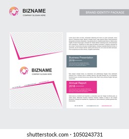Company brochure with elegent design and also with world map log