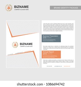 Company brochure with company logo and stylish design 