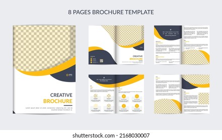 Company brochure template creative shapes style brochure template