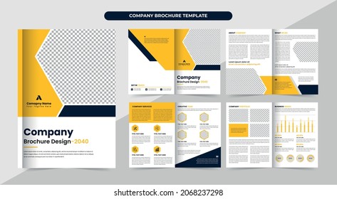 Company brochure template design, 8 page corporate brochure layout, minimal business brochure template design, Proposal project, booklet, company profile, Project proposal