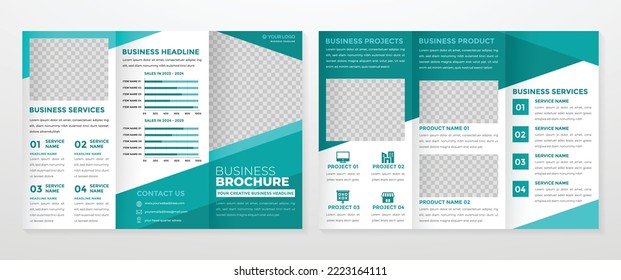 company brochure template design with modern style and minimalist layout concept
