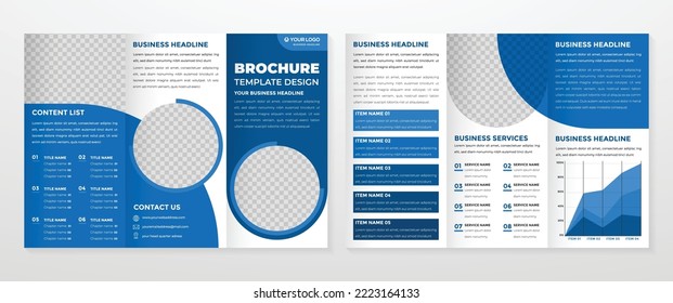 company brochure template design with modern style and minimalist layout concept