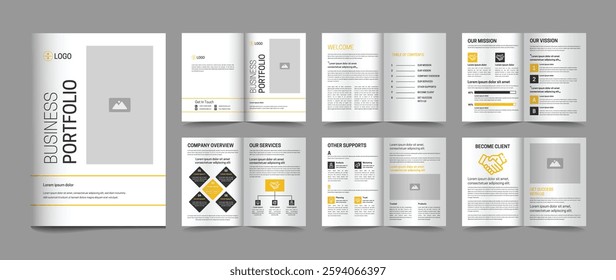 Company brochure template layout design and brochure template design, proposal 