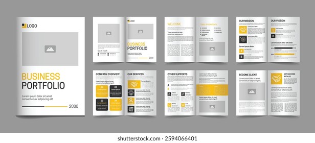 Company brochure template layout design and brochure template design, proposal 