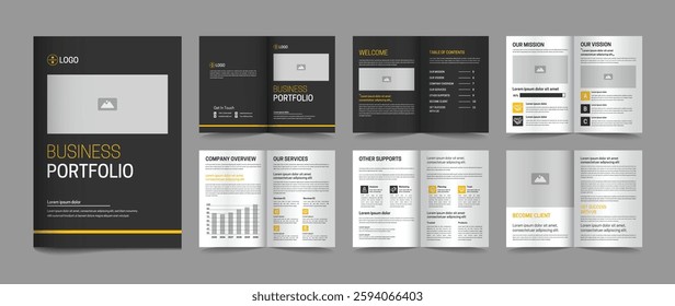 Company brochure template layout design and brochure template design, proposal 