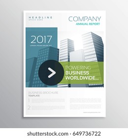 company brochure vector design template in clean modern style