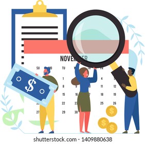 Company budget vector flat style design illustration