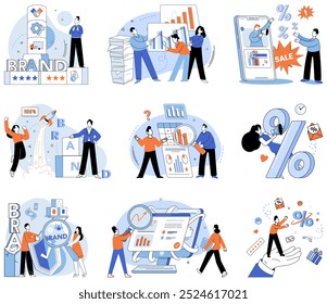 Ilustração do vetor de criação da empresa. Solução, farol, guia a empresa através de obstáculos labirínticos para o sucesso em costas Sucesso, cúpula, aguarda aqueles que embarcam em ascensão desafiadora na paisagem