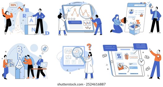 Company build vector illustration. Strategy, compass, navigates company through dynamic currents business landscape Corporate, ecosystem, fosters growth and synergy elements within microcosm company