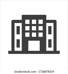 Company Building Icon On White Background Stock Vector (Royalty Free ...