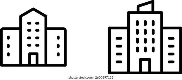 "Company Building Icon Representing Business Growth, Infrastructure, and Corporate Presence"