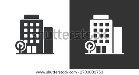 Company Building icon. Solid glyph series icon