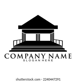 Logo del vector de ilustración de la construcción de la empresa