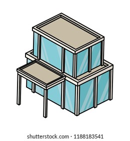 Company building isometric