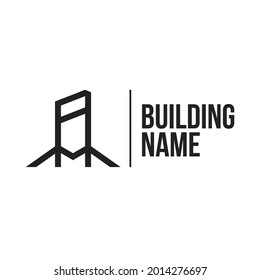 company building logo illustration design