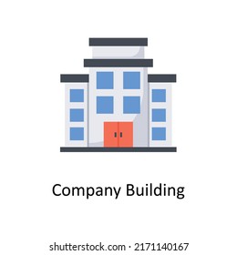 Company Building  vector flat icon for web isolated on white background EPS 10 file