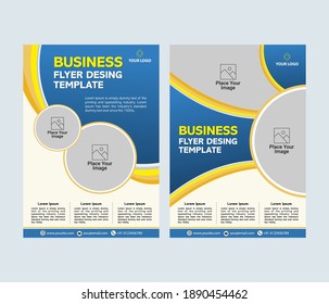 Company business advertising flyer poster cover page layout background brochure vector template design 