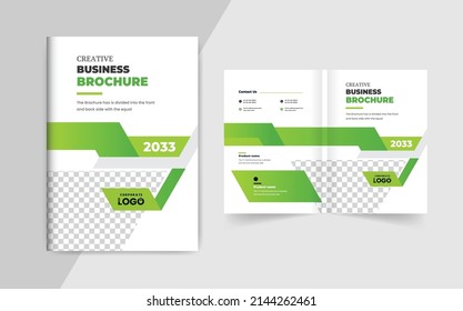 Company Business Brochure Cover Page Annual Report Book Cover Corporate Business Profile Design Template Colorful Modern Abstract Creative Elegant Bi Fold Magazine Cover Page Design Layout Theme
