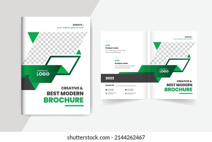 Company business brochure cover page annual report book cover corporate business profile design template colorful modern abstract creative elegant bi fold magazine cover page design layout theme