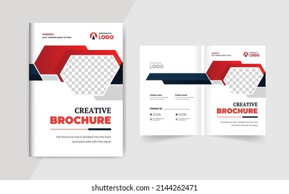 Company business brochure cover page annual report book cover corporate business profile design template colorful modern abstract creative elegant bi fold magazine cover page design layout theme