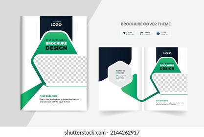 Company business brochure cover page annual report book cover corporate business profile design template colorful modern abstract creative elegant bi fold magazine cover page design layout theme