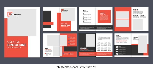 company business brochure magazine design template, profile brochure for creative annual report business proposal brochure template design