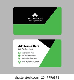 Company Business Card with Green Light Colour