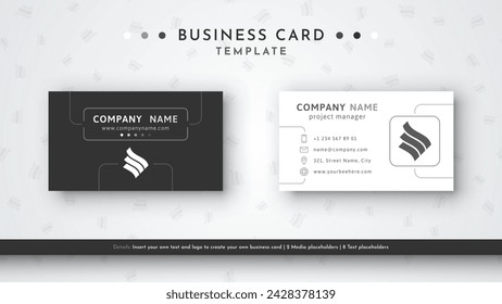 Company Business Card Template. Professional Design For Your Company. Visual brand identification. Vector eps 10