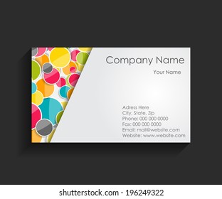 Company Business Card Vector Illustration