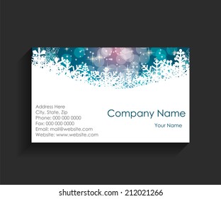 Company Business Card Vector Illustration