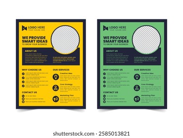 Company Business Flyer Template | CMYK | US Letter | Print Ready | 0.125 Bleed
